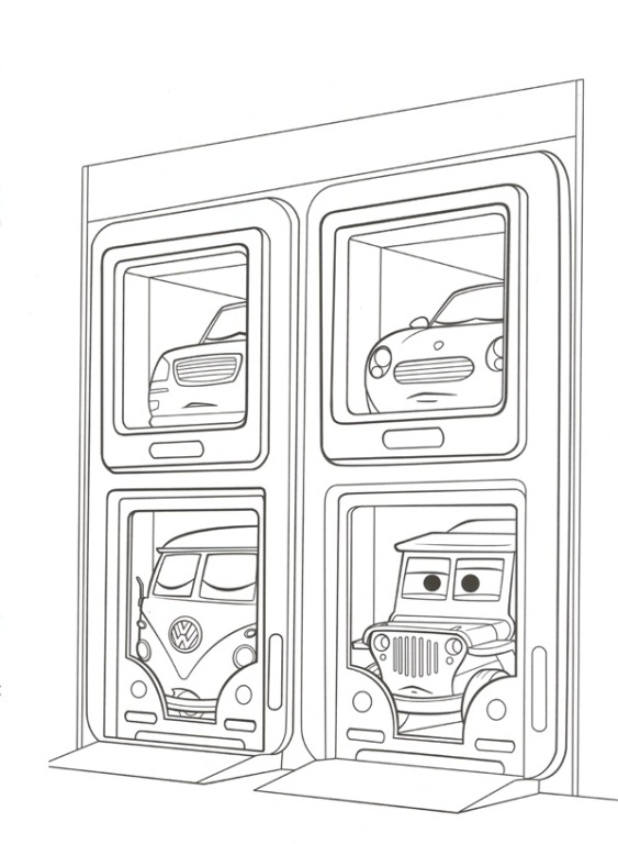 Plansa de colorat cu Cars2 36 30